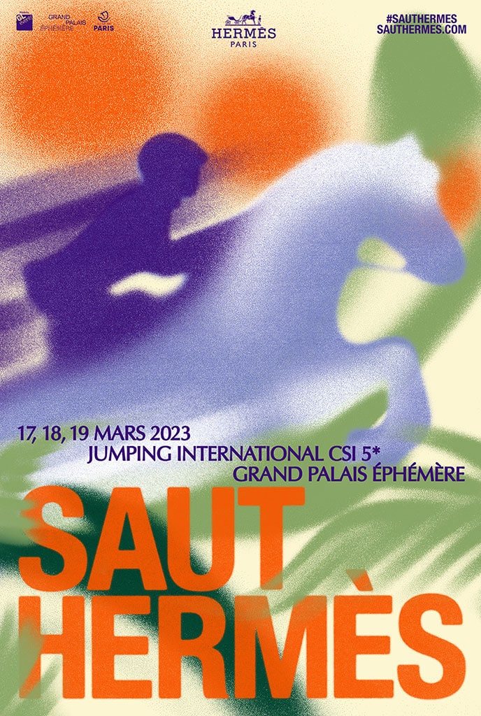 Saut Hermès 2023, affiche officielle illustrée par Alexis Jamet