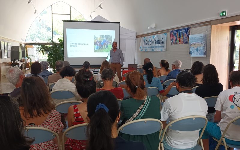 Manuel Thomas en conférence à la Maison de l'animal en ville – Jane Goodall, Paris