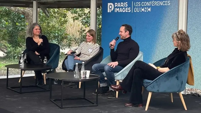 Manuel Thomas en conférence Paris Images, Les Conférences du CNC, sur le bien-être animal en tournage